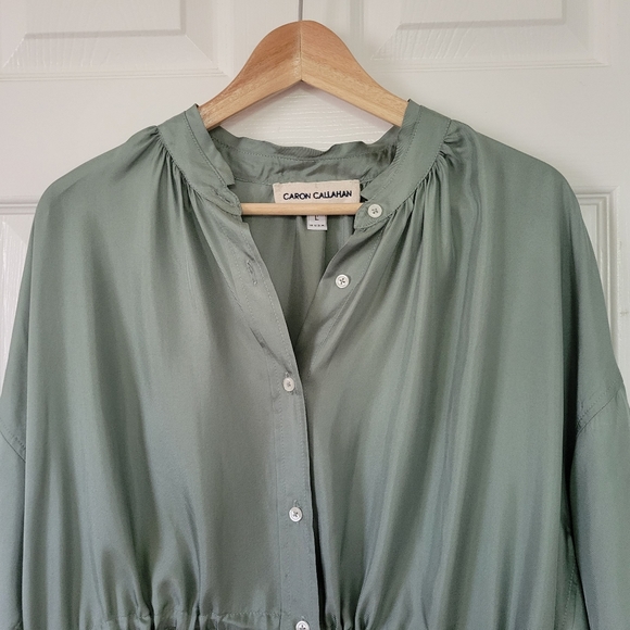 Caron Callahan Silk Shirt Dress - Picture 2 of 12